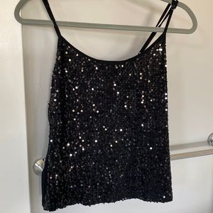 Y2K Cache sequin sparkle  stretch camisole